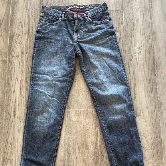Eddie Bauer Boyfriend Flannel-Lined Jeans - Size 2 - Picture 2 of 5